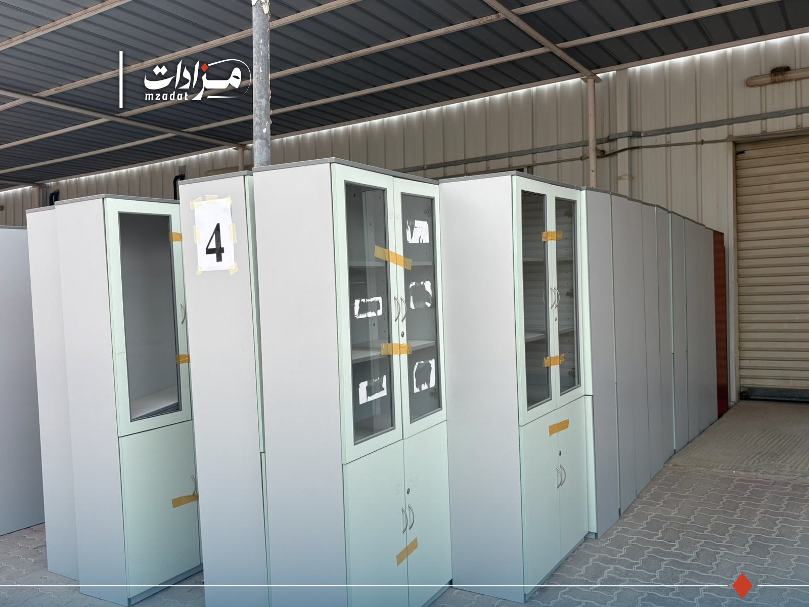 4-Two-door file cabinets