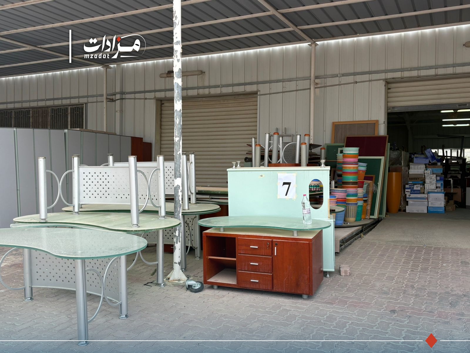 7- Executive desks + meeting tables + bulletin boards